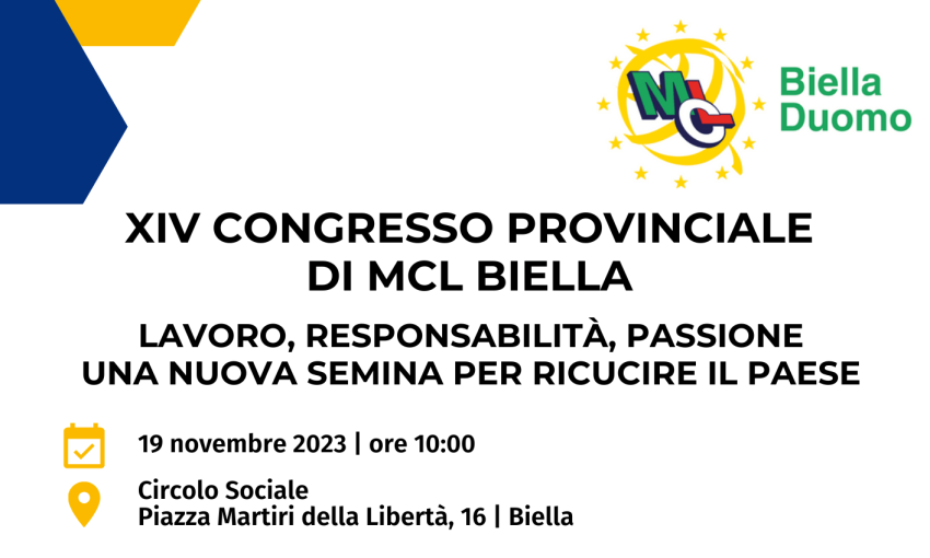 Giovanna Maggia as host of XIV Congresso Provinciale MCL Biella